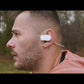 HiFuture Mate TWS Open-Ear Headphone | 2 Mics ENC Air Conduction Headphones | 100 mAh Battery Capacity | 8 hours Playback time (Black, white-Grey, Red-Black) | 6-months warranty