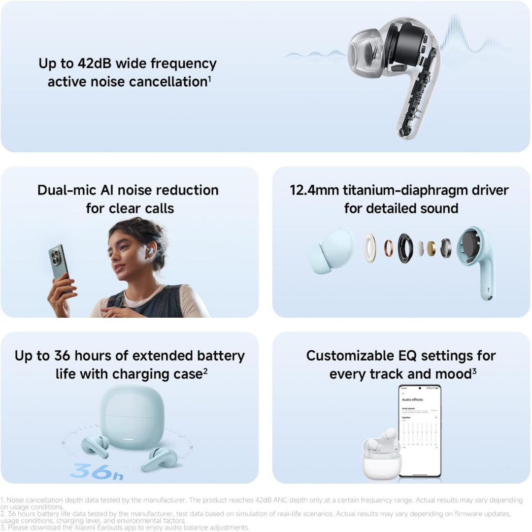 Get original Redmi Buds 8 Lite wireless earbuds with sleek charging case and premium finish