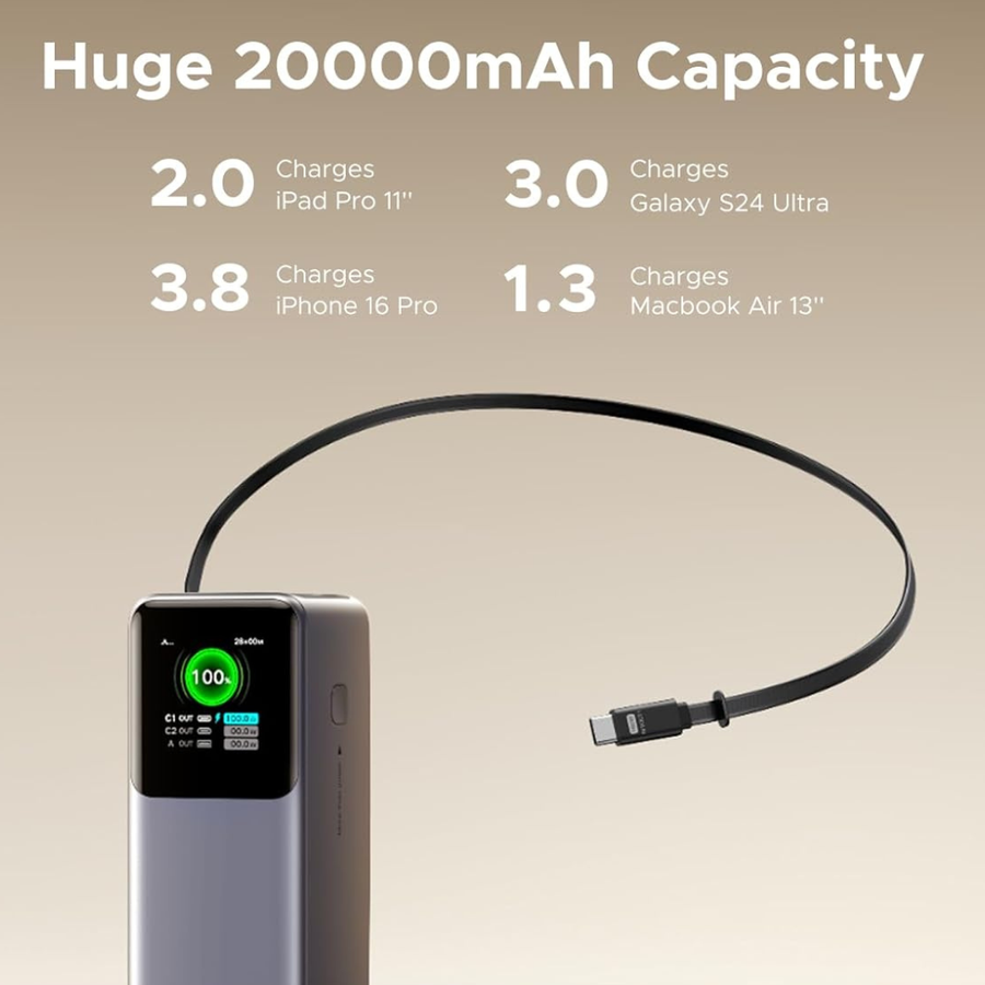 UGREEN Nexode PB726 165W power bank charging two laptops simultaneously in Nepal