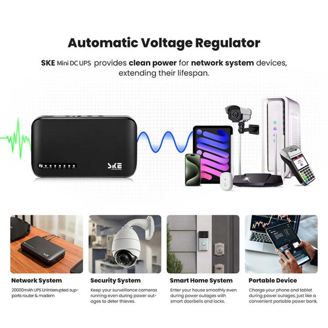 Buy now router UPS Nepal with lithium battery and Type C charging