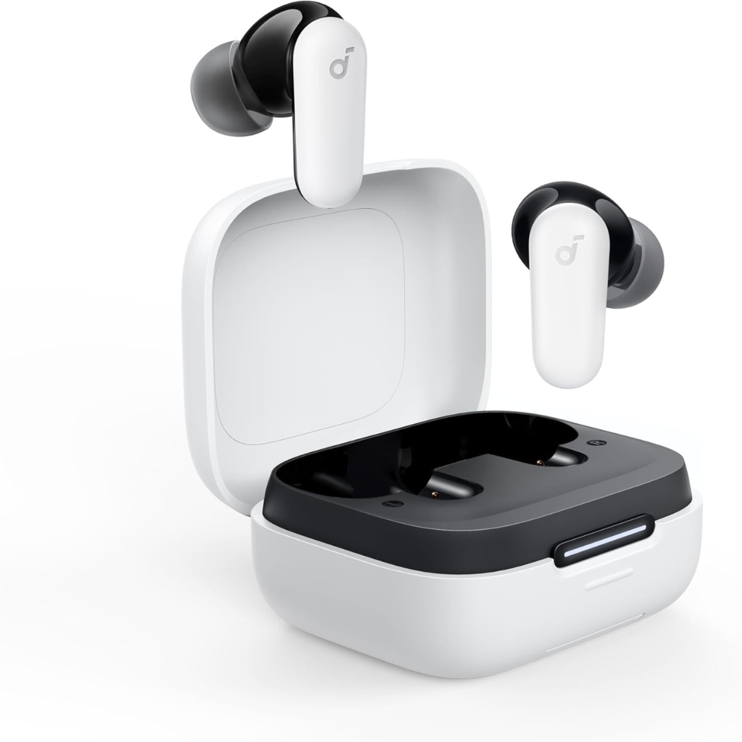 Shop now Soundcore R60i NC Bluetooth earbuds featuring 6 mic clear calling and long battery life