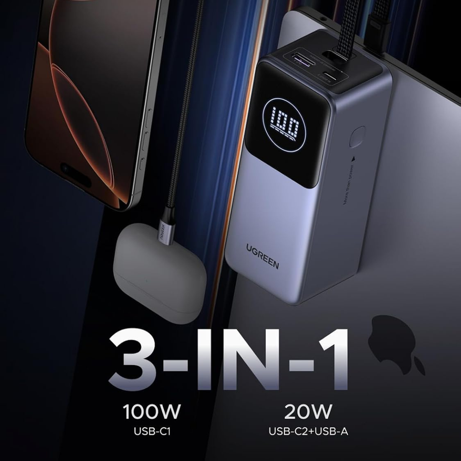 Buy UGREEN 20000mAh 100W USB-C laptop power bank online Nepal