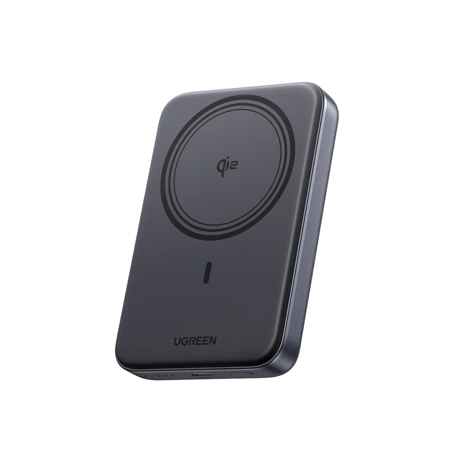 A UGREEN Qi2 wireless charging receiver module, shown at a three-quarter angle on a solid white background.