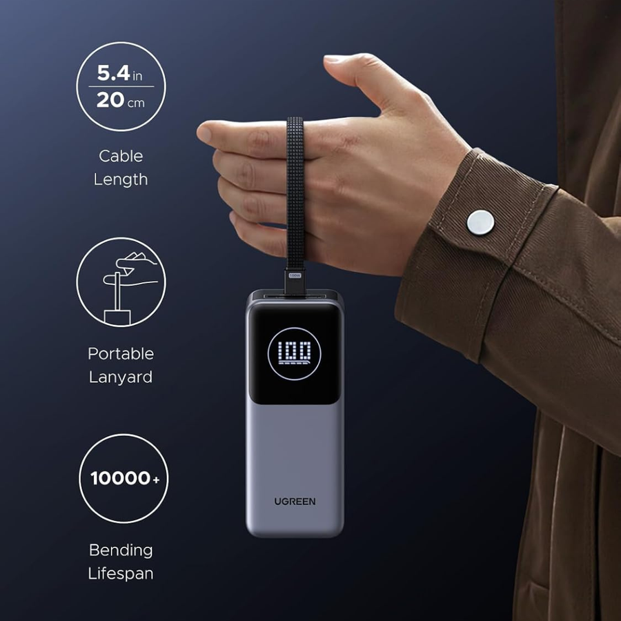 UGREEN Nexode 130W power bank for laptop and smartphone charging