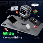 Ugreen device with smartphone, tablet, and phone cases on a dark background with 'Wide Compatibility' text.