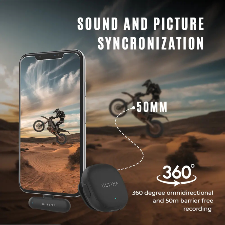 Buy Ultima Clear Mic wireless mic for vlogging with AI noise cancellation