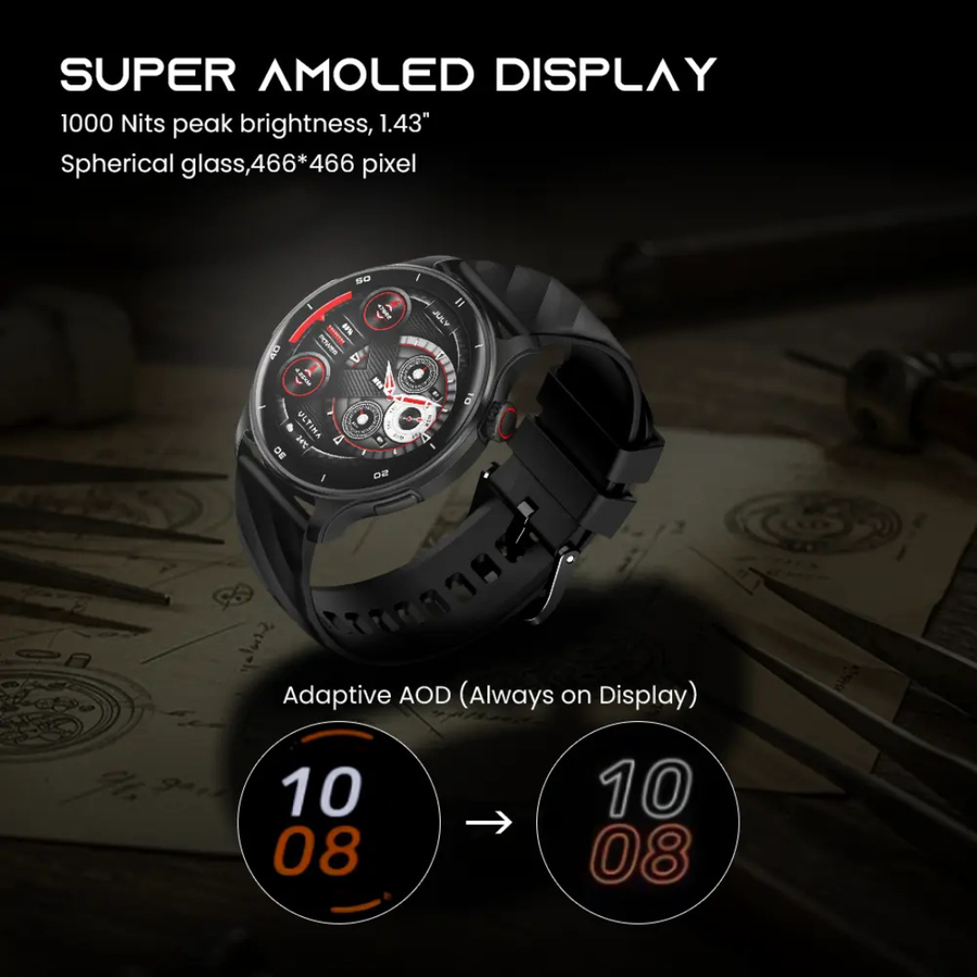 Shop Now Ultima Navigator smartwatch with 24 7 heart rate and SpO2 monitoring Nepal