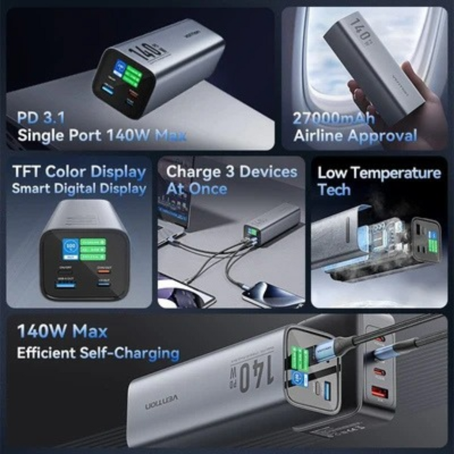 Get Vention 140W PD 3.1 Portable Power Bank in Nepal