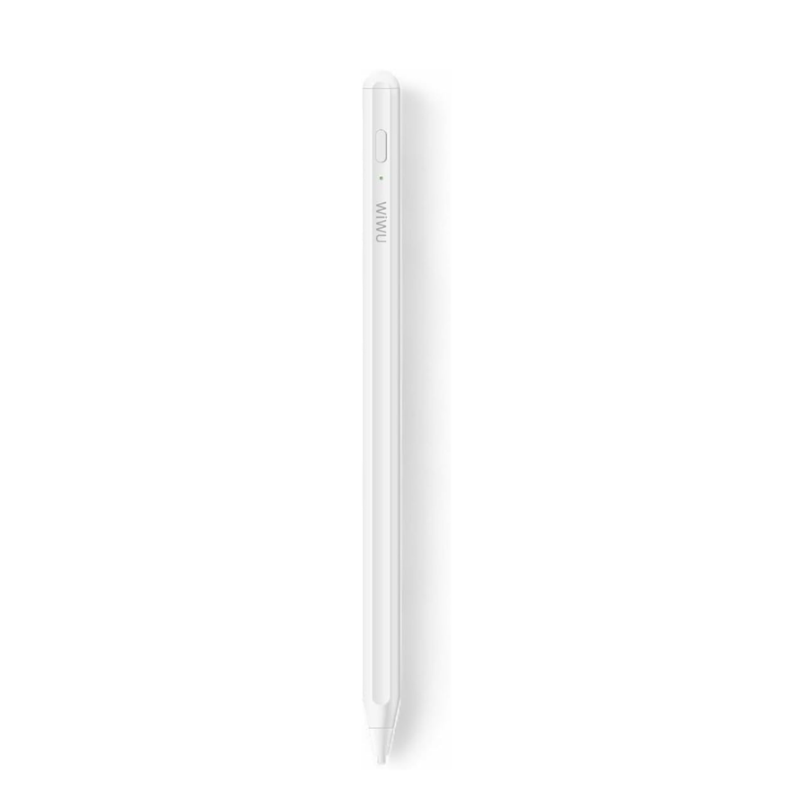 A slim white stylus pen with a small button and the text 'PYNWAL' printed vertically on the side, shown against a plain white background.