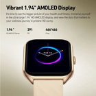 Buy now Zeblaze GTS 4 smartwatch front view with HD AMOLED display and slim bezels