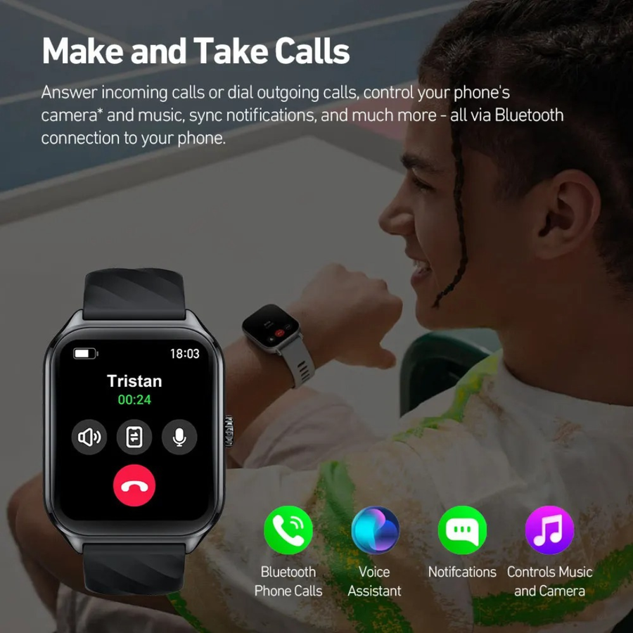 Shop now Zeblaze GTS 4 smart watch with 466 by 466 high resolution AMOLED screen