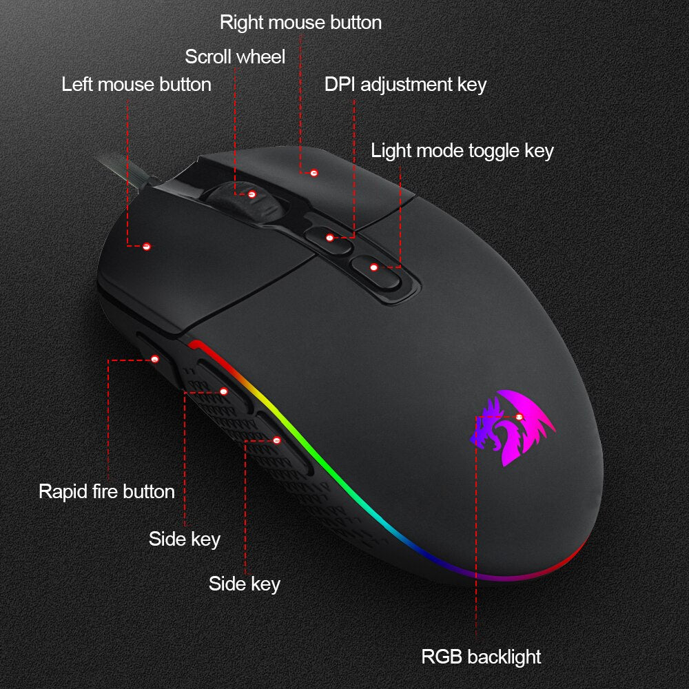Redragon M719 INVADER Wired Optical Gaming Mouse – REDRAGON ZONE