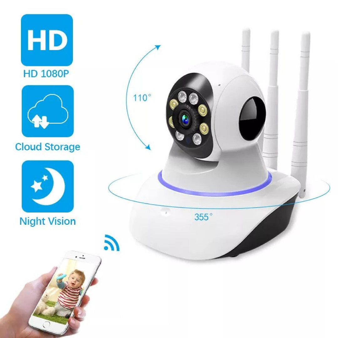 3 Antenna Wireless IP CCTV Camera