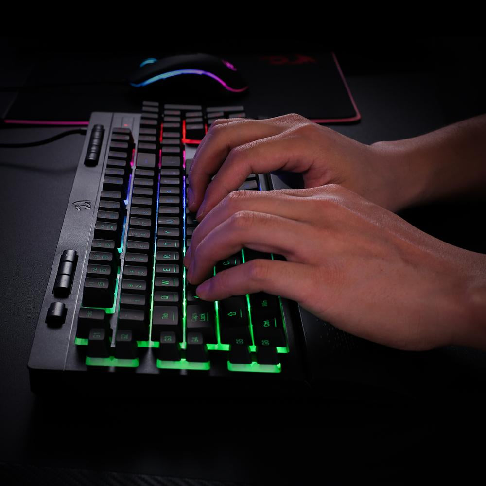 Redragon K512 SHIVA RGB Membrane Gaming Keyboard with Multimedia Keys - Brother-mart