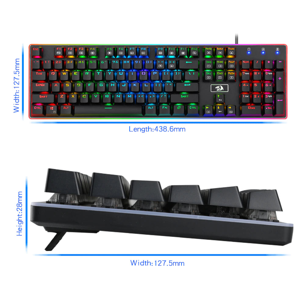 Redragon Ratri K595 RGB Mechanical Gaming Keyboard - Brother-mart