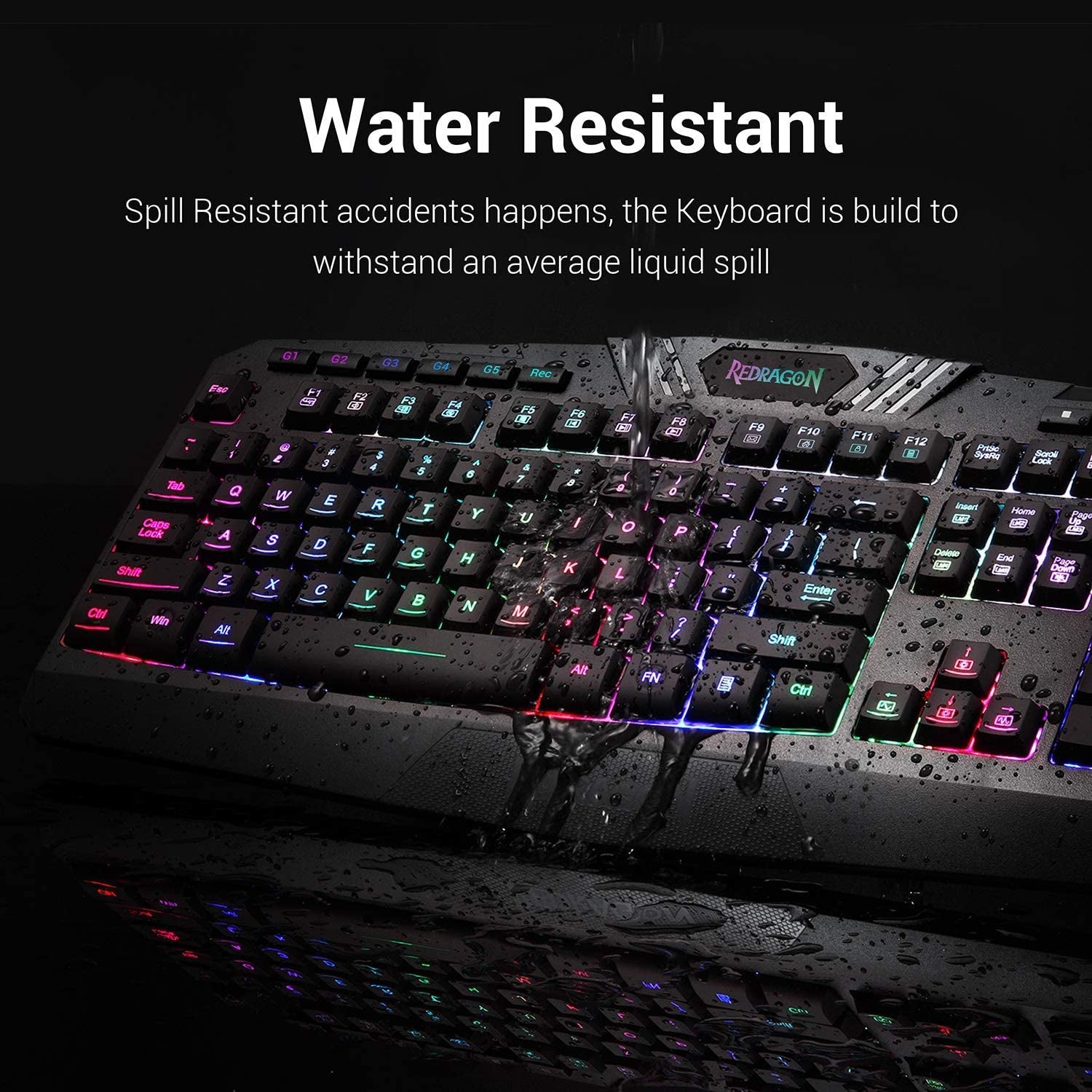 Redragon S101-5 Gaming Keyboard Mouse Combo K503RGB + M601(3212)RGB - Brother-mart