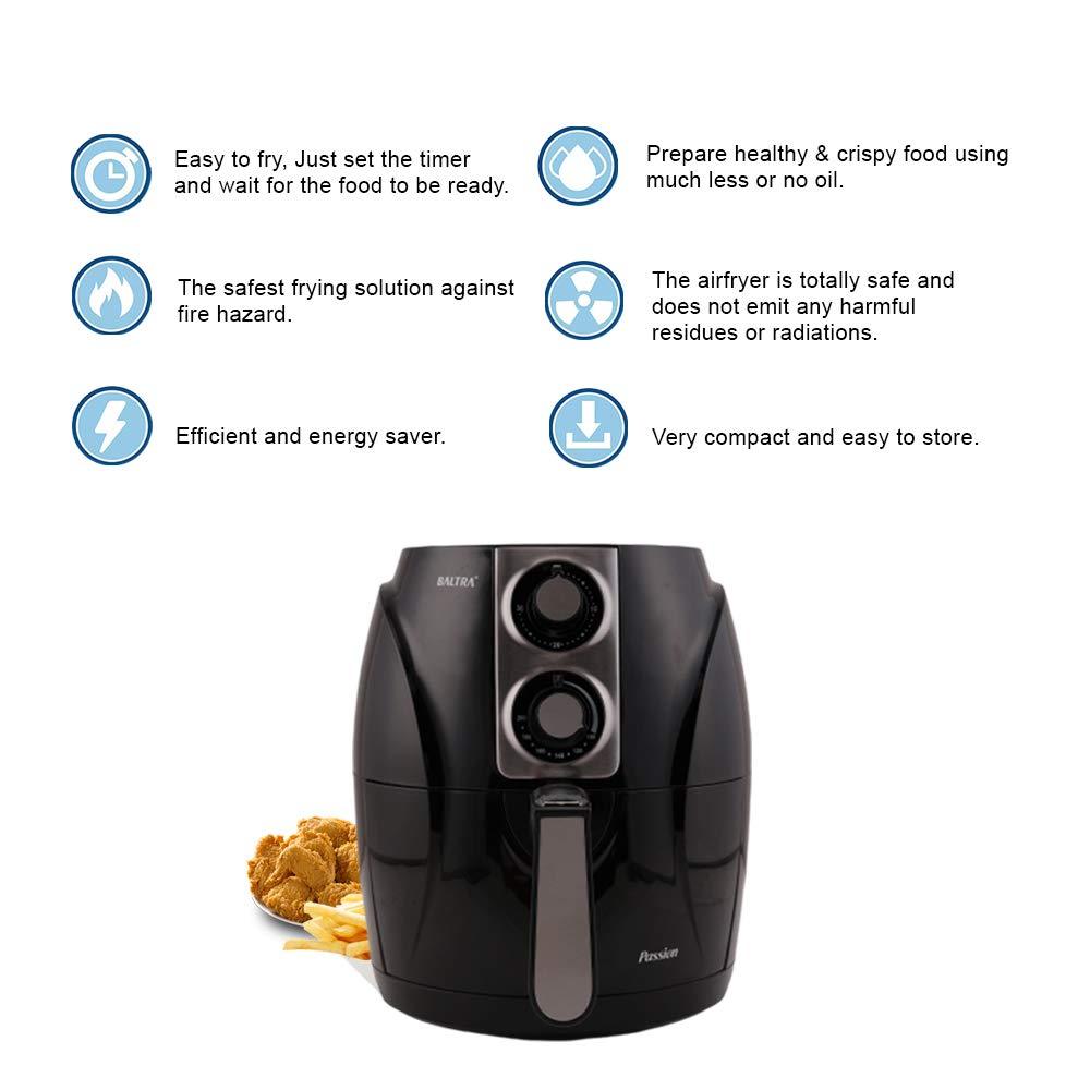 Baltra Passion 1400 Watts Air Fryer (Black) - Brother-mart