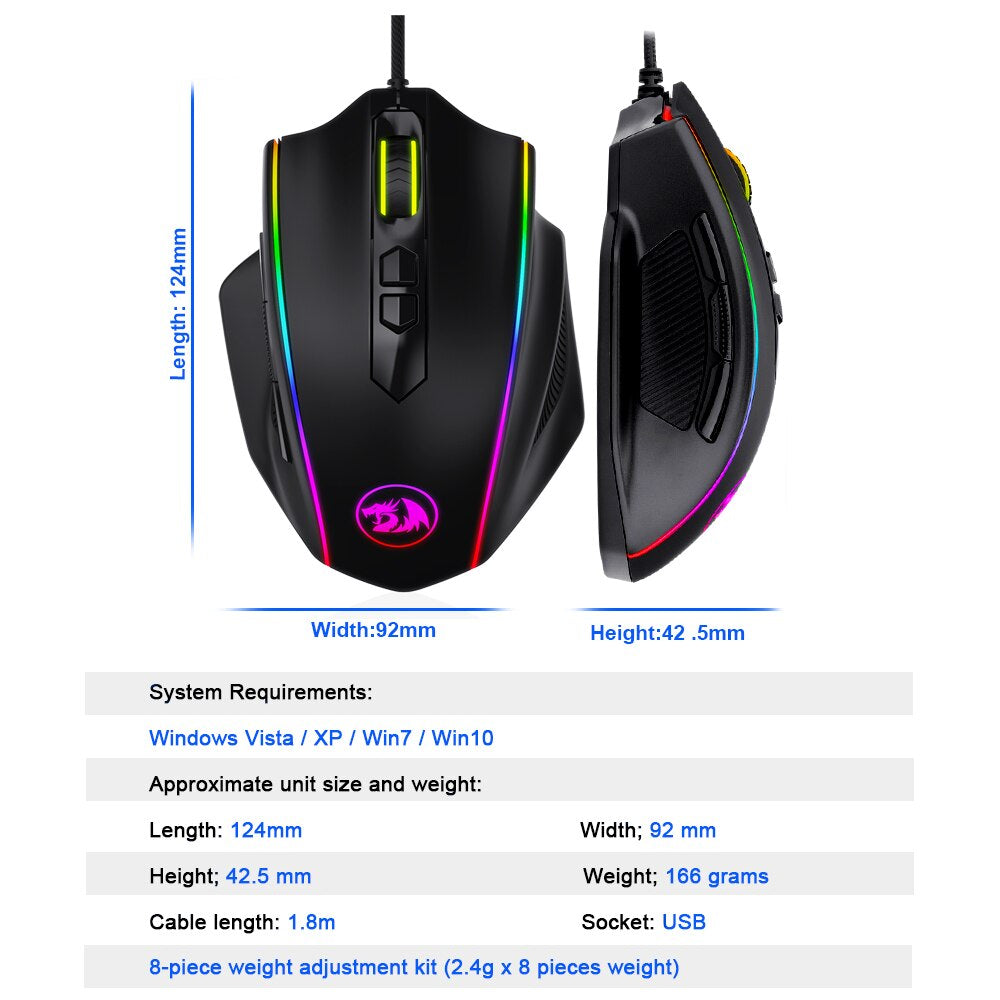 Redragon M720 Vampire RGB Gaming Mouse - Brother-mart