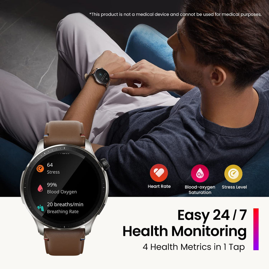 Amazfit GTR 4 Smart Watch for Men Android 