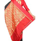 Women's Bengal Premium Garad Silk Saree with Blouse Piece (Black and Red)) - Brother-mart