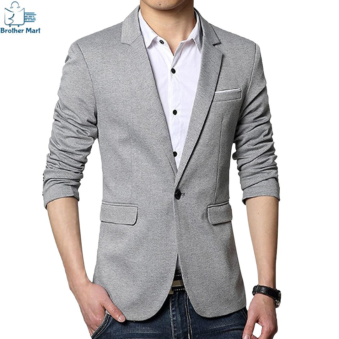 Maroon Velvet Men Casual Blazer for Men blazer brand clothing casual suit Slim Jacket - Brother-mart