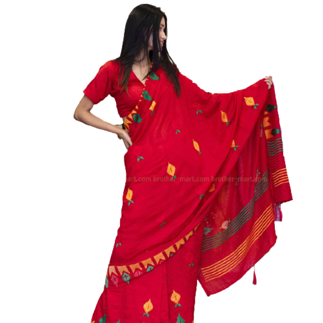 New Trending Dhaka Saree for Women | Best design Saree for women color available - Brother-mart