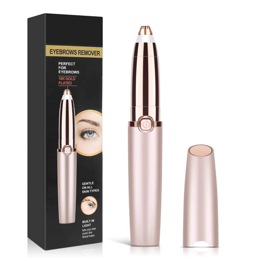 Flawless Electric Painless Facial Hair Remover Us Version  Trimmers With Led Light(Rose Gold) - Brother-mart