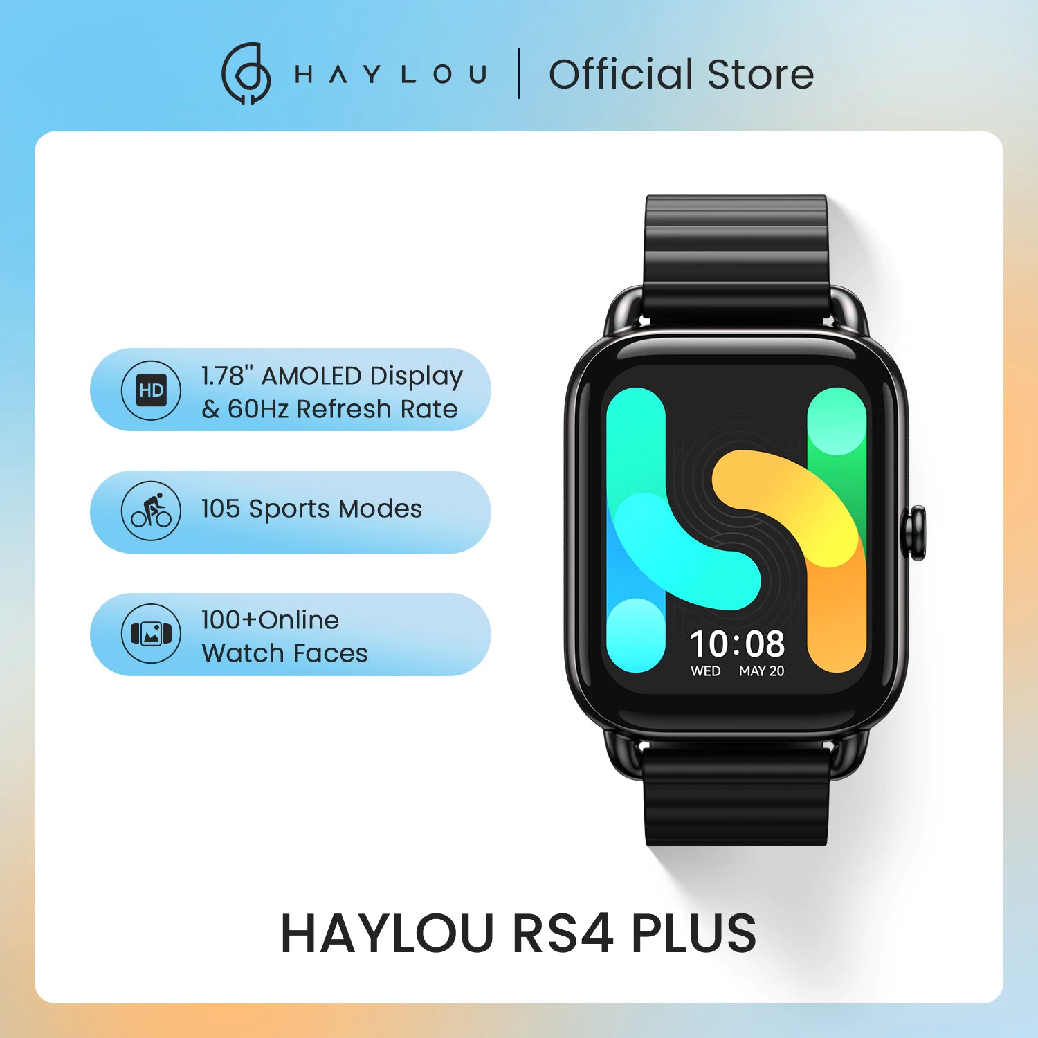 HAYLOU RS4 Plus Smartwatch  105 Sports Modes 