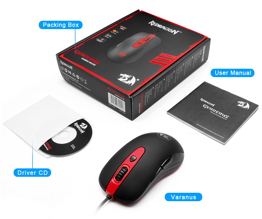Redragon Gerberus M703 Gaming Mouse - Brother-mart
