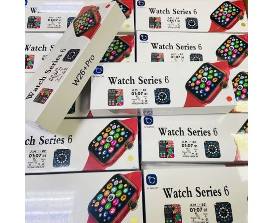W26 Plus Pro 1.75 Inch Smart Watch 44mm Series 6 BT Call Hiwatch Smartwatch - Brother-mart