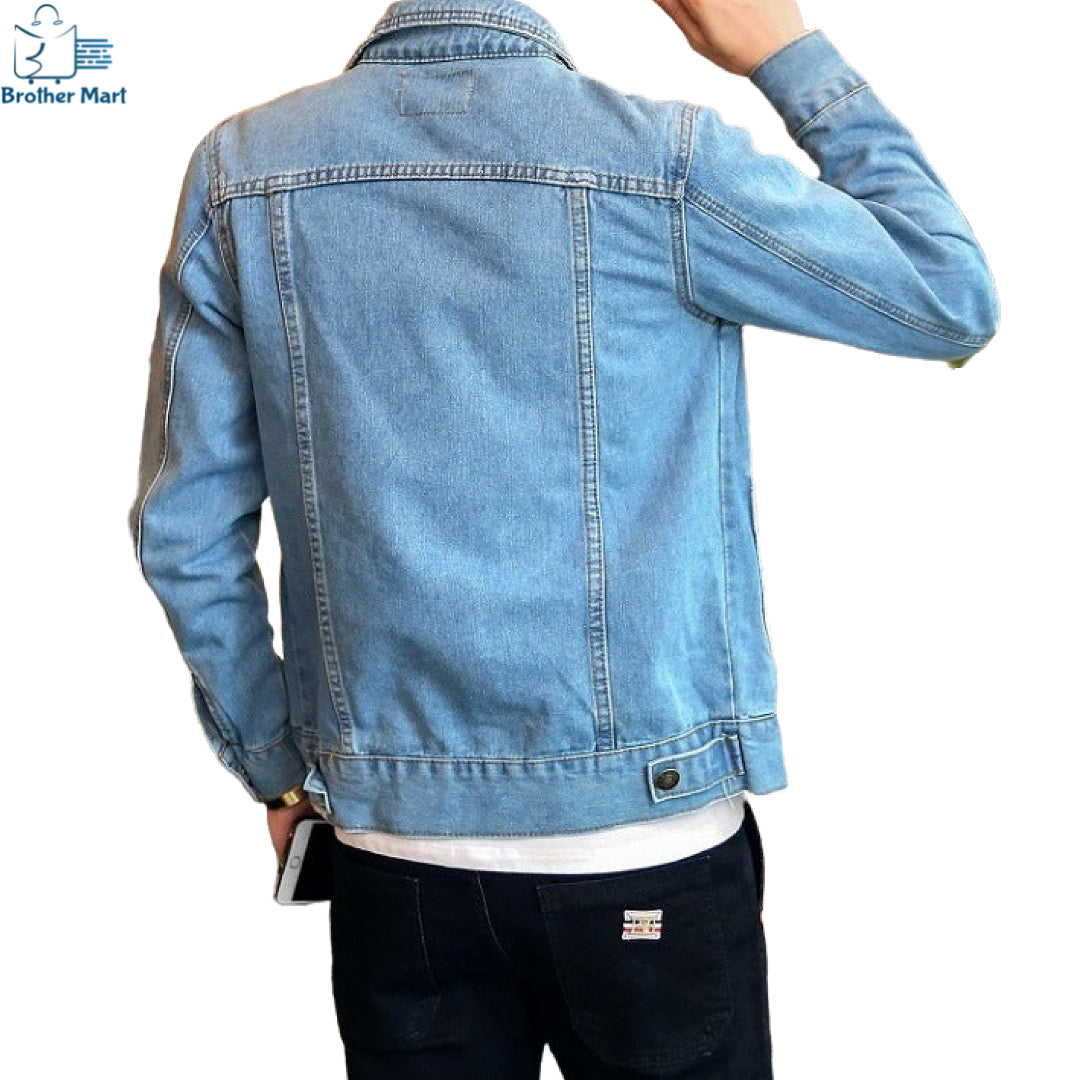 Denim Jeans Jacket for Men-Brothermart - Brother-mart