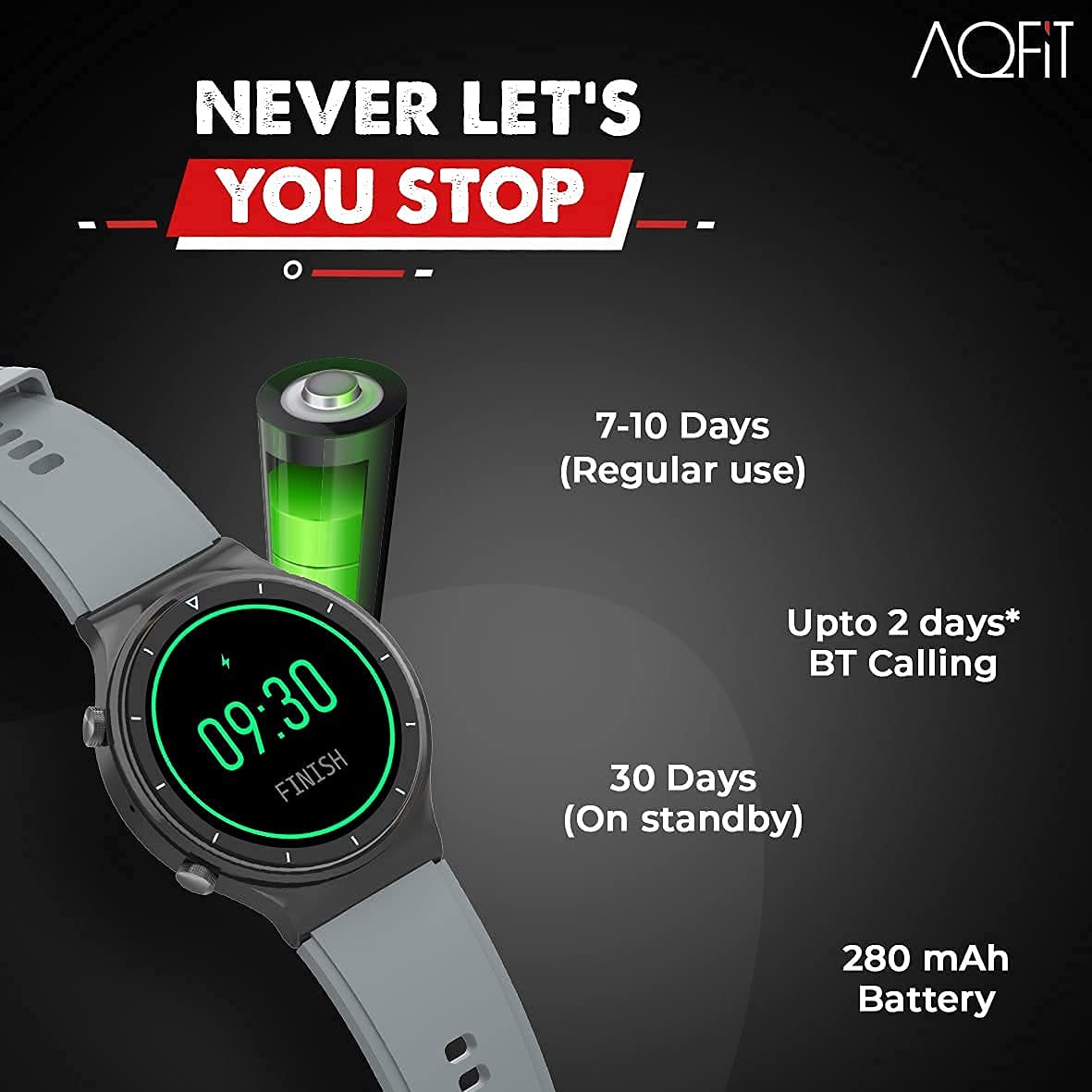 AQFIT W12 Smartwatch IP68 Water Resistant | 1.69” Full Touch Screen Display
