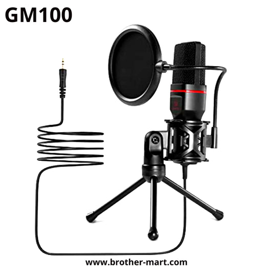 Redragon Seyfert GM100 Professional Gaming Microphone with Pop Filter (3.5mm Connection) - Brother-mart