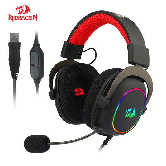 Redragon H510 Zeus Wired Gaming Headset, 7.1 Surround, with Microphone - Brother-mart