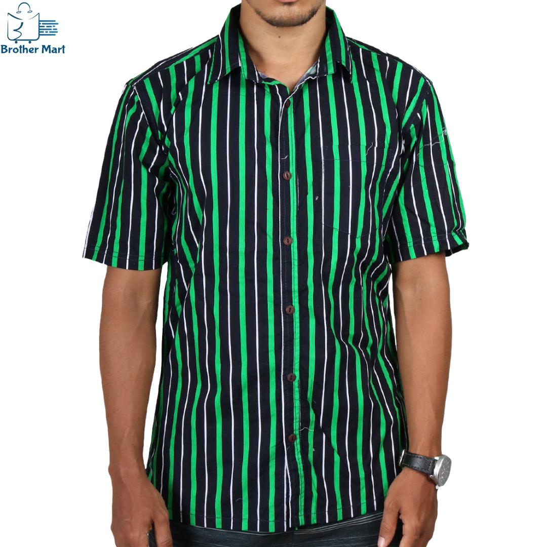 Shop green/white stripe cotton shirt for men in Nepal at best price in Nepal