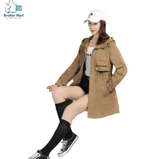 Winter Jacket Women Parka Coat 2021 Plus Velvet Padded Hooded - Brother-mart