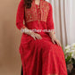 Women Straight Kurtis Set Coat Design without shawl (Color Red  ) - Brother-mart