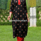 Black Women  Party Wear Traditional Designer Kurti top trending kurti - Brother-mart