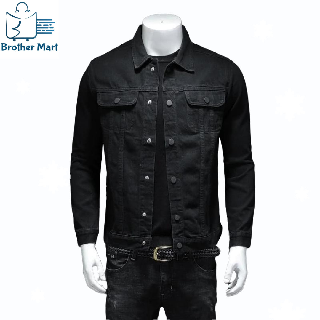 Shop Blue Black Denim Jeans Outer wear Jacket at best price in Nepal Brother mart