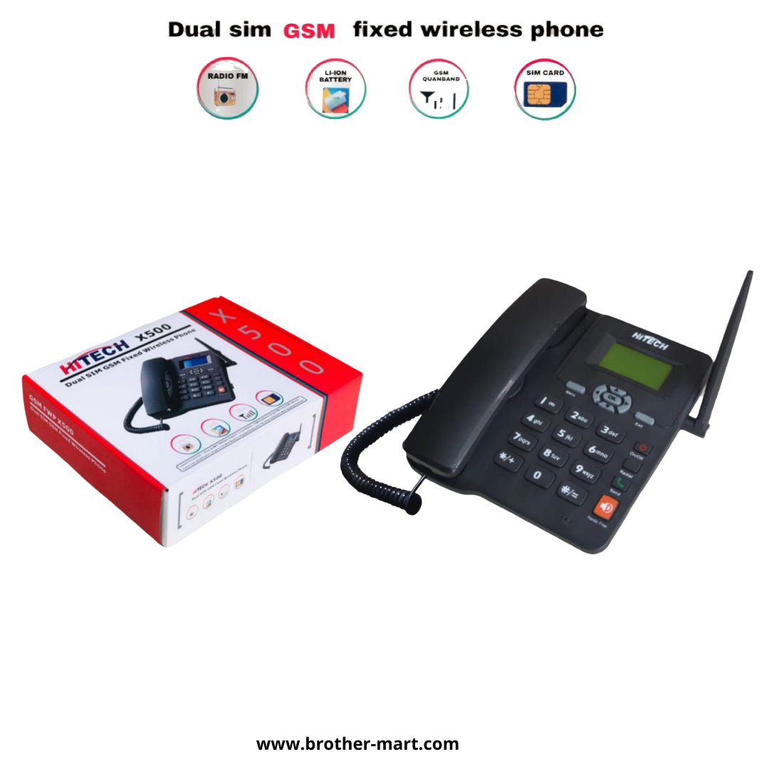 Wireless Telephone Sim Card Radio FM GSM LI-ION battery X500 - Brother-mart